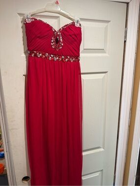 open lace back dress Gold Glitter Fitted Formal Dress – Ragstock main image 0